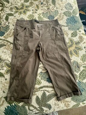 Woman’s Casual Dark Khaki Pants - Classic Straight Fit